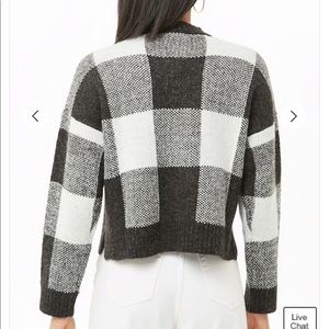 Plaid Mock Neck Sweater